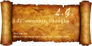 Lövenstein Gizella névjegykártya